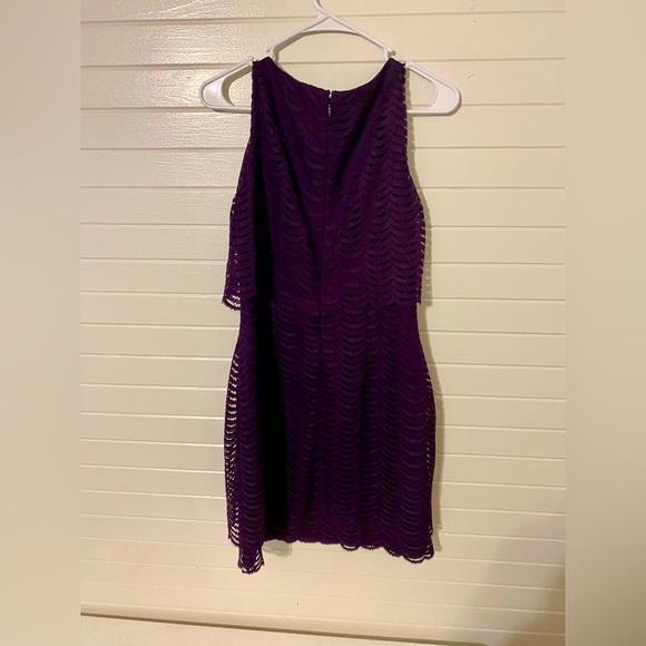 American Living Deep Purple Lace Mini Dress - Picture 4 of 5